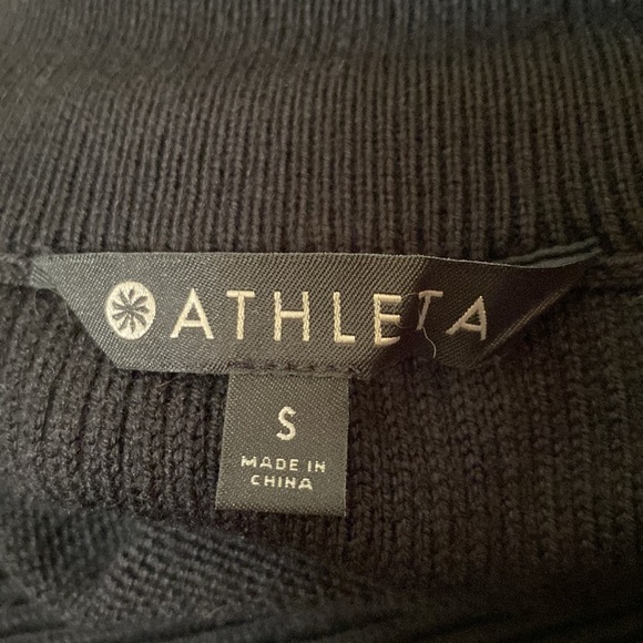 ATHLETA Mesa Hybrid‎ T-Neck Black Sweater size Small EUC - Picture 6 of 7